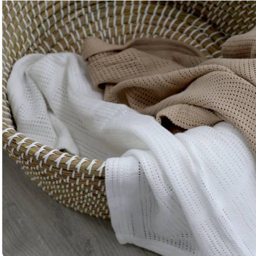 Organic Cotton 2pk Cellular Blanket - Chestnut