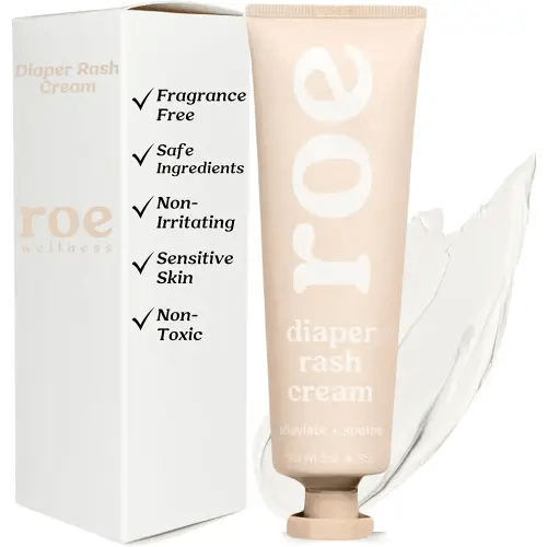 Roe Wellness- Diaper Rash Cream Paste Ointment W/Zinc Oxide | Maximum Strength Diaper Rashes Soothing Cream, Ointment for Babies