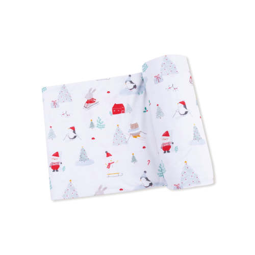 Stretch Swaddle, Santa Ski Friends – SpearmintLOVE