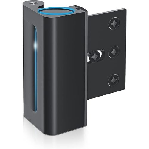 Door Reinforcement Lock Withstands 800lbs of Force - Black Extra Proof Door Lock for Kids Safety with 8 Screws Prevents Unauthorized Entry,Add a Door Security Lock for Home Safety & Privacy