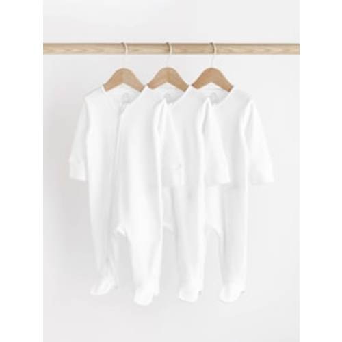 Buy Grey Baby Two Way Zip Sleepsuits 3 Pack (0-2yrs) from Next Australia