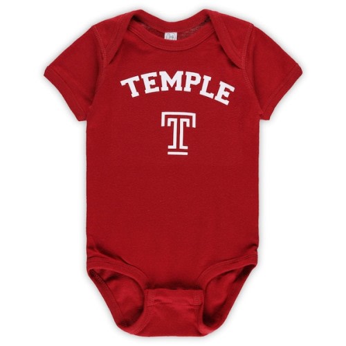 Temple Owls Newborn & Infant Arch & Logo Bodysuit - Cherry