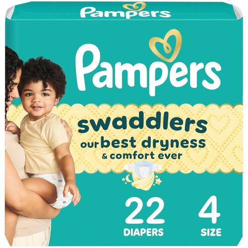 Pampers Baby Diapers - Swaddlers - Size 4, 22 Count, Ultra Absorbent Disposable Infant Diaper