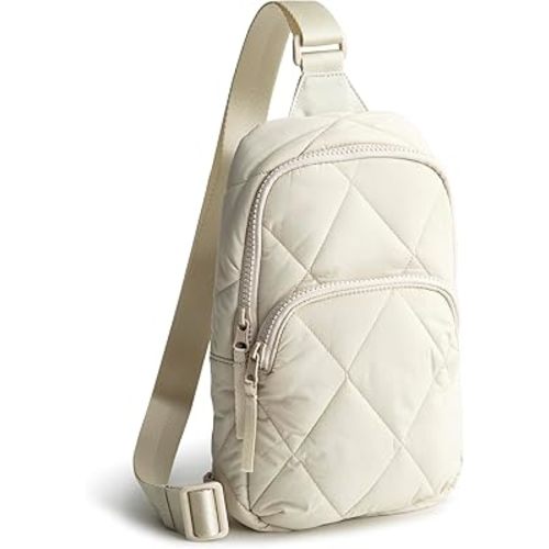 Vera Bradley Women's Featherweight Lorman Sling Backpack, Pumice Stone, One Size