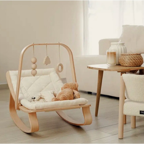 LEVO Baby Rocker in natural wood – Charlie Crane Paris