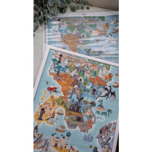 Licensed Erilea Map Diamond Painting Kit | Sarah J. Maas Throne of Glass ToG