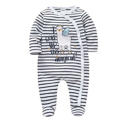 Baby Girl Jumpsuit Button Long Sleeve Cute Print Soft Breathable Jumpsuit Toddler Clothes White 3 Months