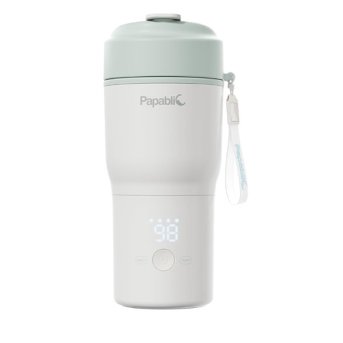 Papablic Portable Bottle Warmer for Home & Travel — 85W Fast Heating Baby Bottle Warmer on The Go, 4 Temp Settings, 3-Inch Wide Mouth, Fits Car Cup Holder