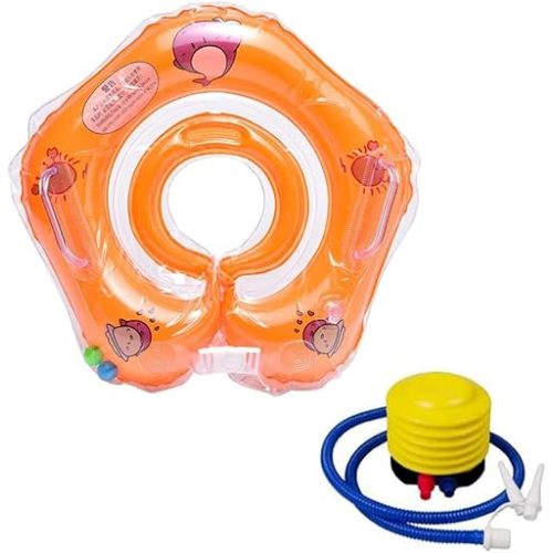 Inflatable Baby Swimming Float with Inflatable Tools Pool Fun Swimming Pool Toys for Age 1-36 Months Toddler,Neck Float for Baby