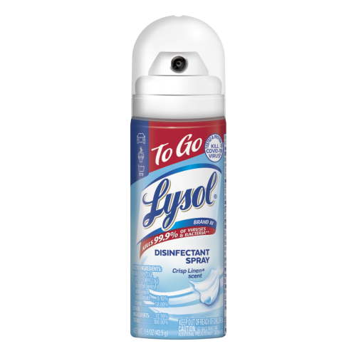 Lysol To Go Travel Size Disinfectant Spray, Crisp Linen, 1.5 fl oz