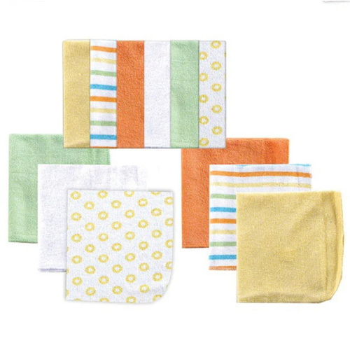 Luvable Friends Cotton Rich Washcloths, Yellow