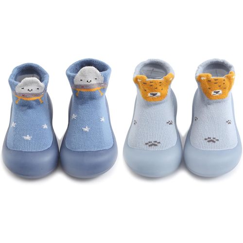 Baby Non Slip Socks Shoes Toddler Girls Boys First Walking Shoes Infant Indoor Floor Slipper Sneakers 2 Pairs