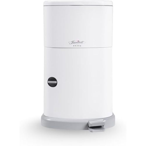 Janibell Akord Slim Adult Diaper Pail – Odor-Locking, Hands-Free Foot Pedal, 7 Gallon