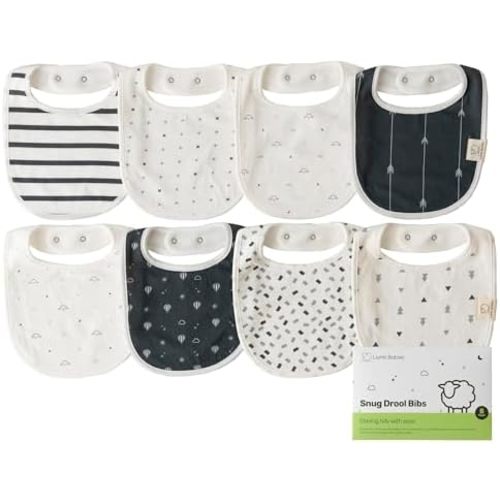 Snug Baby Drool Bibs, Absorbent, Lightweight, and Premium Cotton Baby Bibs for Drooling and Teething