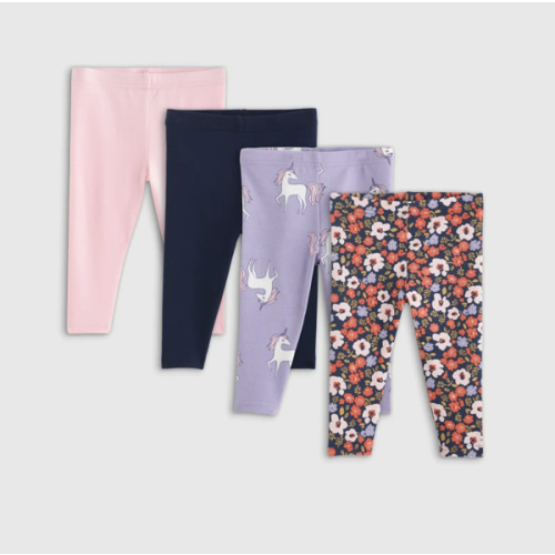 Organic Cotton Leggings 4-Pack - Baby Girl's