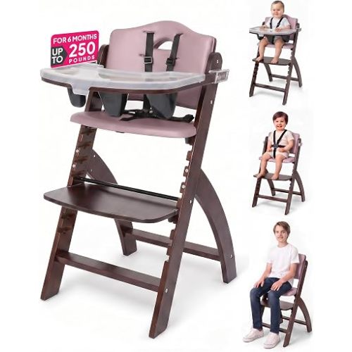Abiie Beyond Junior Convertible Wooden High Chair with Removable Tray