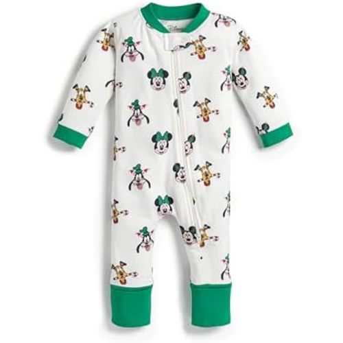 MONICA + ANDY One Piece Baby Pajamas, 100% Organic Baby Clothes for Girls and Boys, Sizes For Newborn and Infant