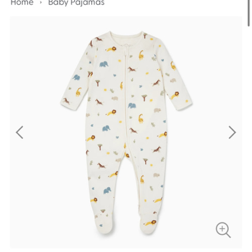 Safari Clever Zip Baby Pajamas | MORI US