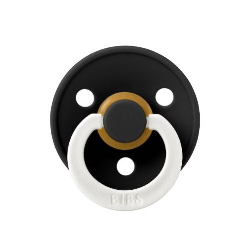 Bibs Pacifier Latex 6-18m Size 2 - Black Glow