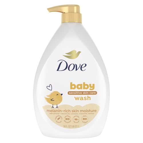 Baby Dove Sensitive Baby Wash Melanin-rich Skin Nourishment 34 fl oz | Nourishment For Baby Bath Time Tear-Free and Hypoallergenic
