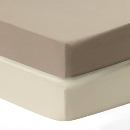 Amazon.com : Dreamology Standard Crib Sheets,2 Pack,Cotton Crib Sheet,Soft and Breathable,100% Cotton Jersey Crib Sheet Boys, Girls, Neutral Crib Sheets for Standard Cribs, 52x28 Crib Mattress Sheet | Brown,Ecru : Baby