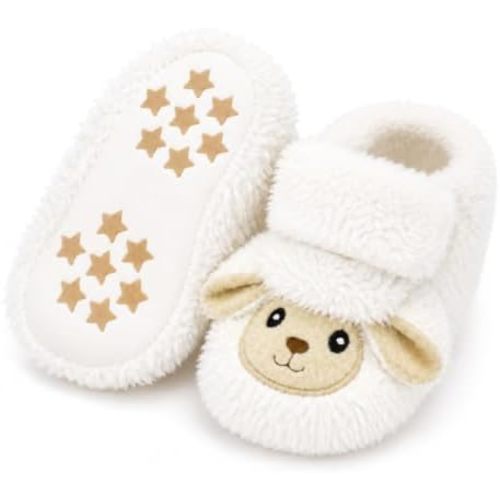 Baby Boys Girls Booties Newborn Baby Shoes Unisex Winter Warm Infant Slippers for Toddler First Walker Shoes Cozy Fleece