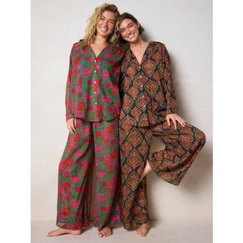 Dreamy Cotton Pajama Set - Charcoal Willow Medallion – Natural Life