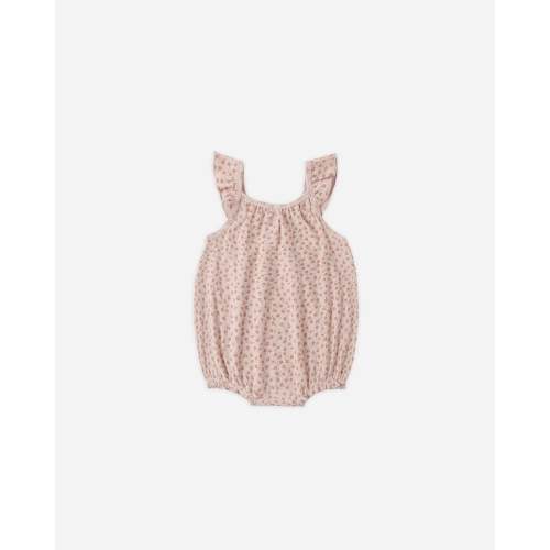 Ribbed Ruffle Romper Posy