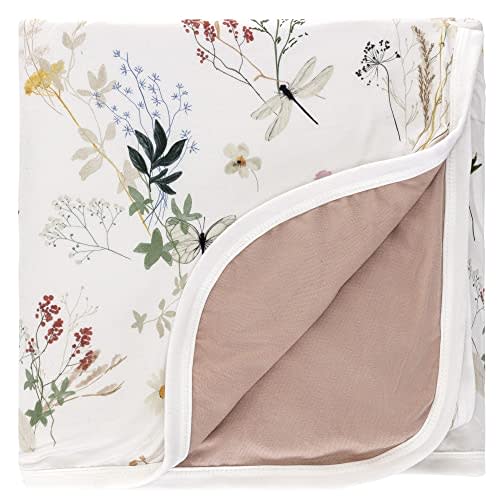 Pobibaby Premium Baby Blanket, Soft Stretchy Quilt for Babies, Toddlers, Kids (Wildflower)