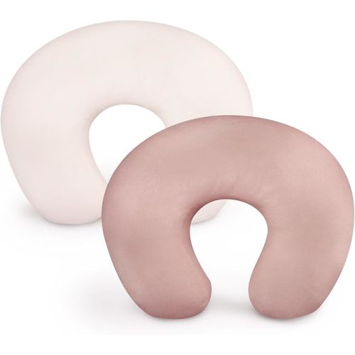 TANOFAR Nursing Pillow Cover 2 Pack, Stretchy Soft Nursing Covers for Breastfeeding Pillows, Fits Standard Infant Nursing Pillow for Boys Girls, Milk Silk (Cover Only)