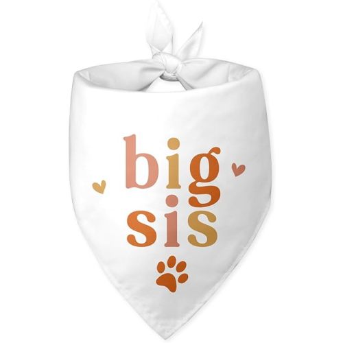Big Sis Dogs Bandanas Baby Announcement Dogs Bandanas Bsicuvaek White Dog Bandana Pregnancy Announcement Photo Prop Pet Scarf Accessories for Pet Dog Lovers Gifts