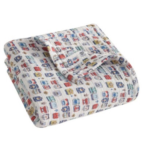 4-Layer Muslin Cotton Toddler Blanket, Soft & Skin-Friendly Swaddle Blanket for Nursery & Crib - NTBAY