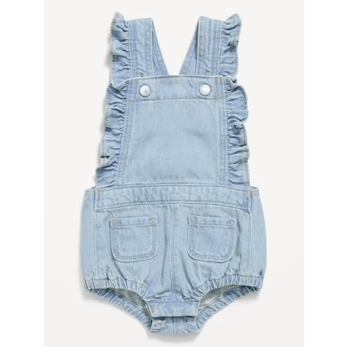 Old Navy Ruffle-Trim Jean One-Piece Romper for Baby