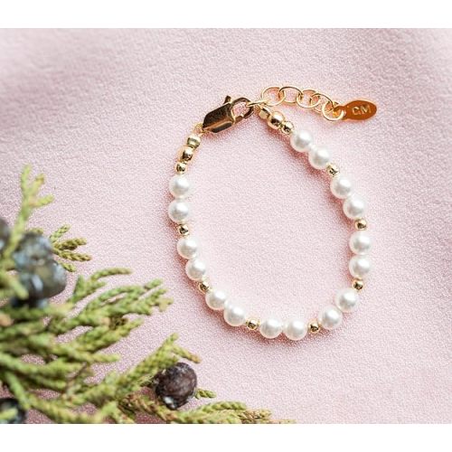 Cherished Moments Pearl Bracelet or Necklace, 14K Gold-Plated