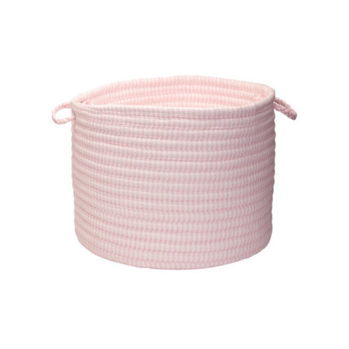 Dotted Line Pink Storage Fabric Basket