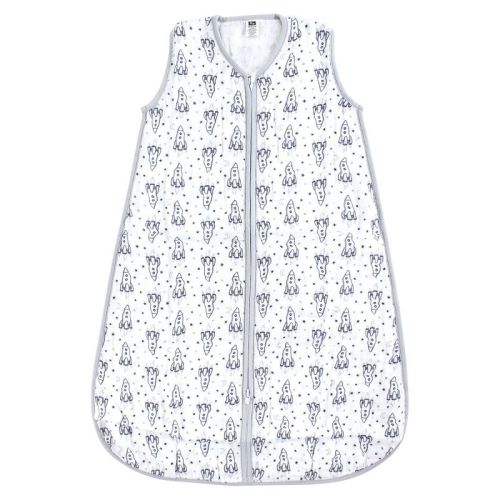 Hudson Baby Infant Boys Muslin Cotton Sleeveless Wearable Sleeping Bag, Sack, Blanket, Rocket Ship, 18-24 Months
