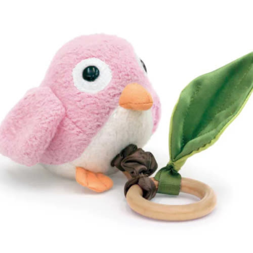 Crawling Critter Teething Toy - Pink Birdy