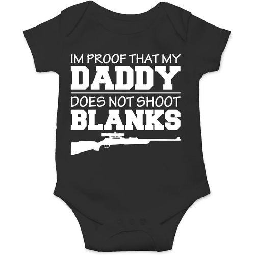 CBTwear I'm Proof That My Daddy Does Not Shot Blanks Baby Bodysuit Boy Girl Adorable Romper Clothing