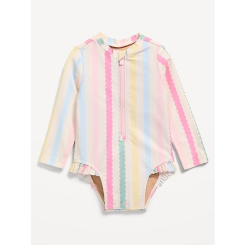 Long-Sleeve Rashguard Swim One-Piece for Baby