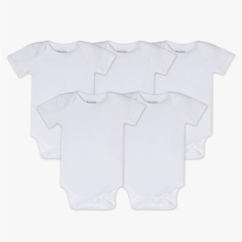 Burt's Bees Baby Organic Cotton Bodysuits – Baby Boy & Girl Short and Long Sleeve One-Pieces, 5-Pack