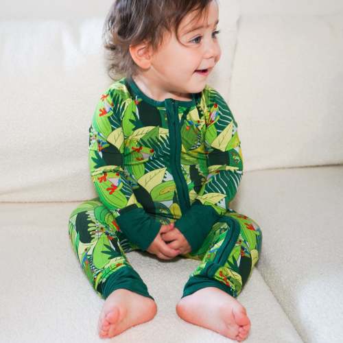 Red-Eyed Tree Frog Baby Zip Pajamas