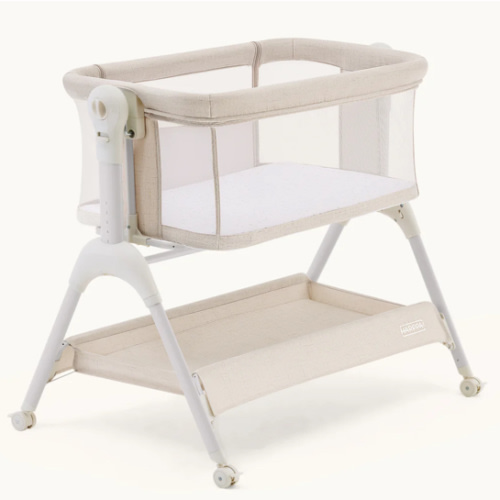 HARPPA Cuddly Sway | 3-in-1 Rocking Baby Bassinet & Bedside Sleeper with Anti-Reflux Mattress for Newborns | Attaches to Bed, Adjustable Height, Tool-Free Setup, Portable Wheels, CPSC Certified, Gentle Rocking Motion | Ideal for Infants, Safe Co-Sleeping