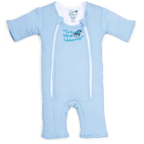 Magic Sleepsuit Baby Merlin's Cotton Baby Swaddle Transition Product - Soft and Cozy Design, Double Zipper for Easy Diaper Changes, Promotes Safe Sleep, 3-6 Months - Sage Green - Small 12-18lbs