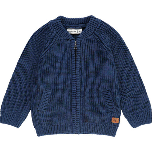 Zip Cardigan, Navy - Babyface | Maisonette