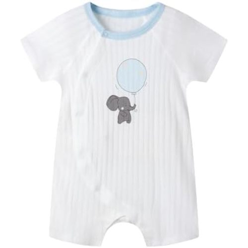 Organic Cotton Baby Summer Romper Newborn Baby Boy Girl Clothes Short Sleeve Unisex Outfits