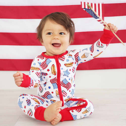 Party in the USA Convertible Zip Romper | Fireworks