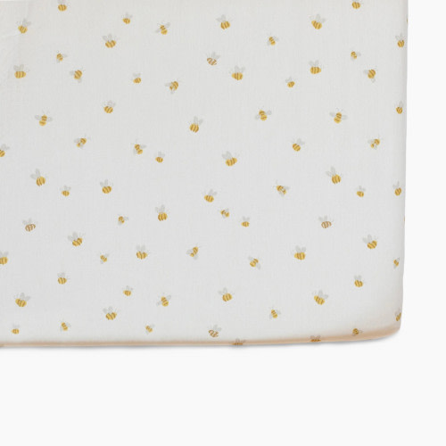 Pehr Brushed Organic Cotton Crib Sheet - Busy Bee