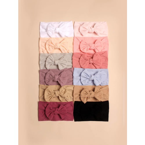 12pcs Baby Bow Decor Plain Polyamide Hair Band Love Valentine | SHEIN