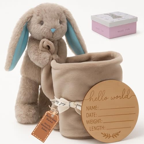 THE SILVER DUCK HOUSE Baby Security Blanket (Azul)