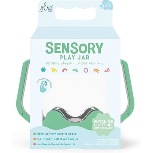 Glo Pals - Sensory Jars, Water Activated Children's Toy - Lucky Charm - Teal